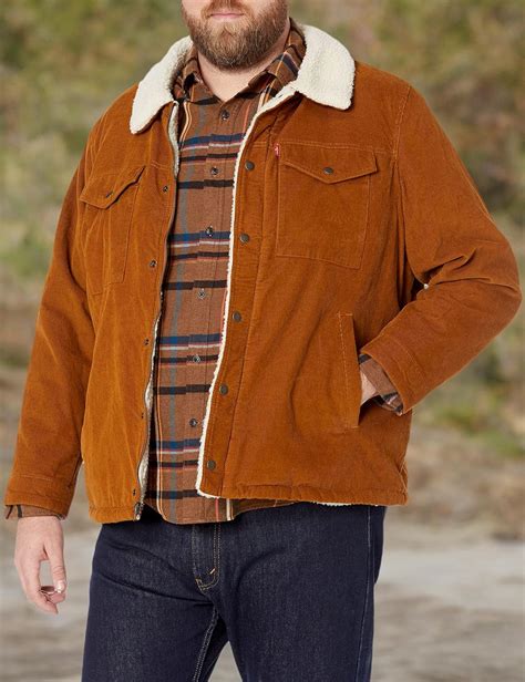 Levi’s Men’s Corduroy Sherpa Lined Trucker Jacket(Brown Corduroy) - The ...