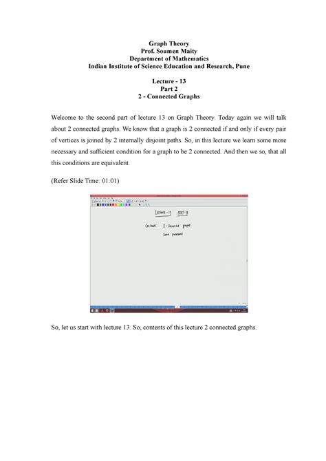Lec26 - Professor Felix Orlanddo - Graph Theory Prof. Soumen Maity ...