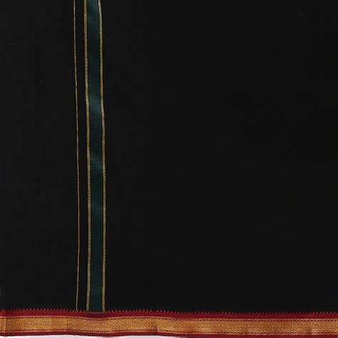 Men Black Solid Pure Cotton Dhoti