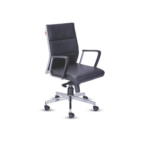 Plasma-2 Leatherette Office Chair by Geeken | Aluminum Base