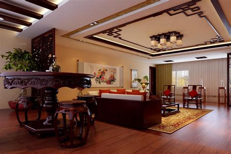 中式古典三居室98平米10万-财富中心装修案例-北京房天下家居装修网