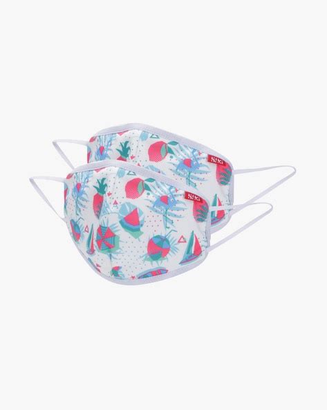 Buy Wiki Pack of 2 Printed Face Mask | AJIO