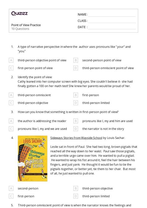Printable Analyzing Point of View Worksheets for Class 7 | Quizizz