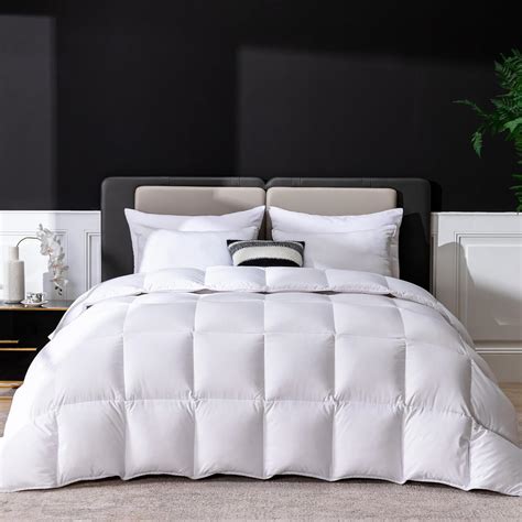 Amazon.com: LESNNCIER Luxury Goose Feathers Down Comforter Full Size ...