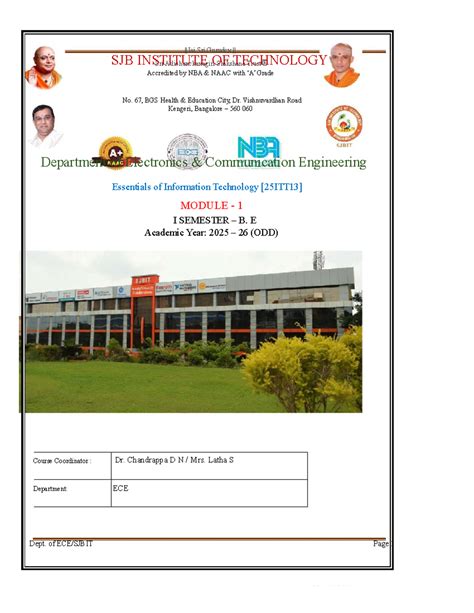 Module 1: Essentials of Information Technology (ECE 1st Sem) - Studocu
