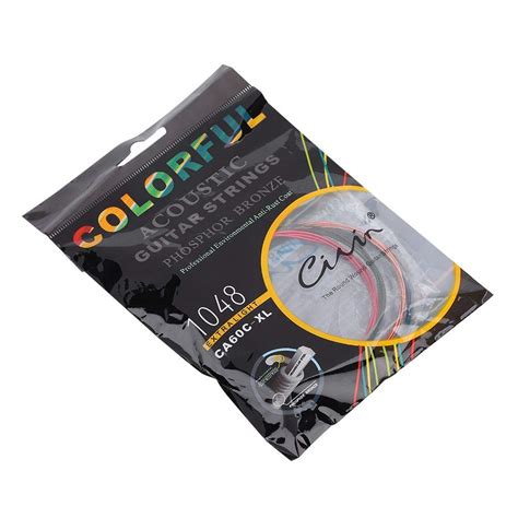 6 Pcs Guitar String, 5 Colors Phosphor Bronze Acoustic Guitar Strings ...