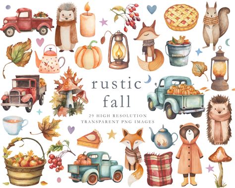 Fall Clipart, Fall Watercolor Clipart, Autumn Clipart, Clip Art ...