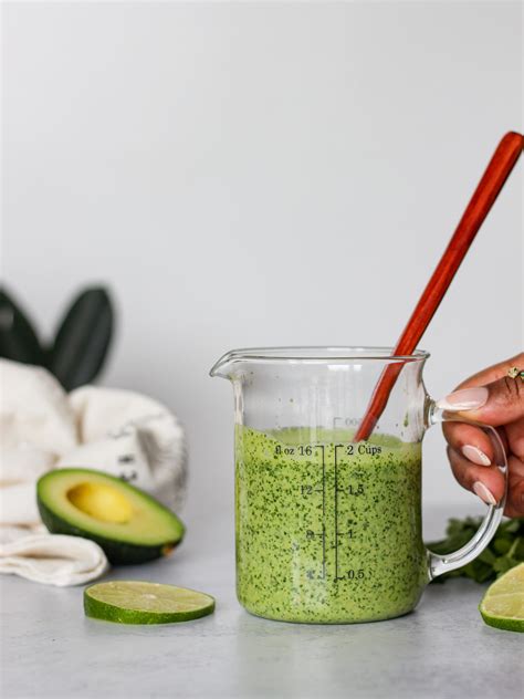 Creamy Avocado Lime Dressing (Vegan & Whole30)! - Clean Foodie Cravings