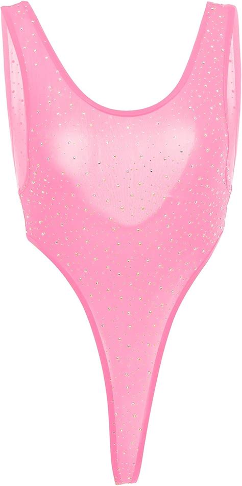 IBAKOM Women's Sparkling Rhinestone Bodysuit for Stage India | Ubuy