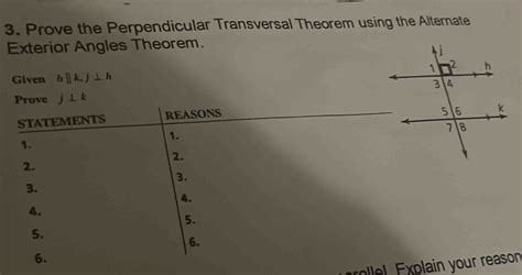 Image result for Perpendicular Transversal Theorem