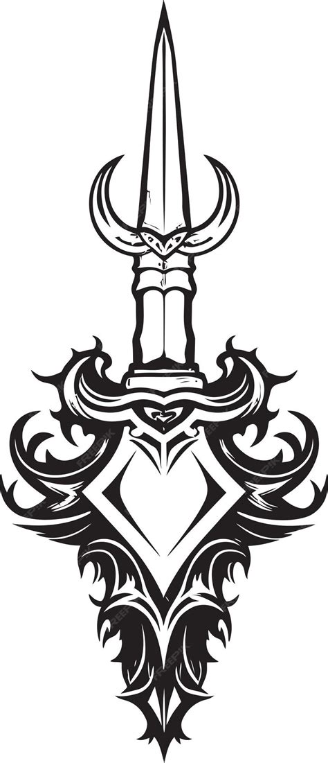 룬블레이드 레이더 무기 검 로고 아케인 암살자 판타지 검 터 | 프리미엄 AI 생성 벡터