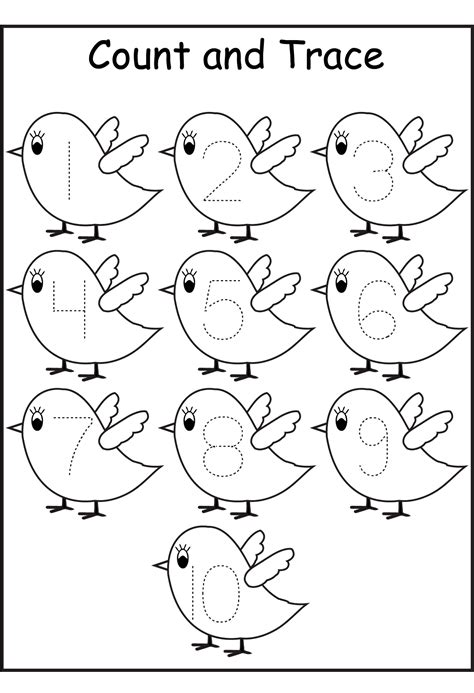 Number Trace Worksheets for Kids | Activity Shelter