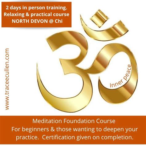 FULLY BOOKED Meditation Foundation Course 2 Days | certification | In ...