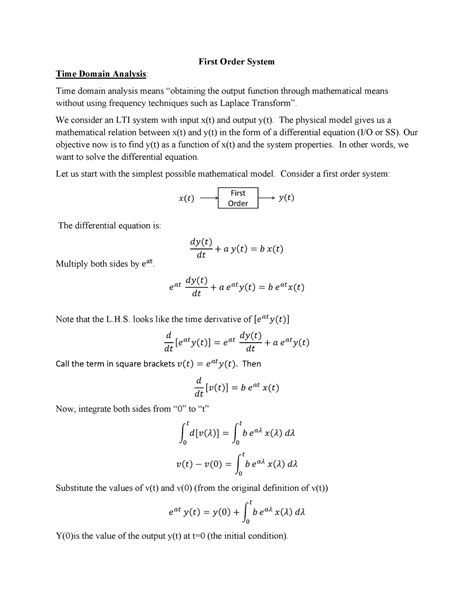 Image result for First Order System