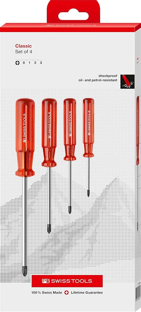 PB Swiss Tools Phillips Screwdriver Set PB 1562.CBB | 100% Swiss Made ...