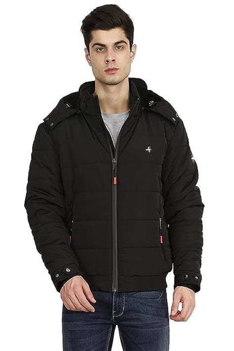 Buy HIVER Men's Nylon Standard Length Water Proof Full Sleeved Solid ...