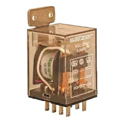 SALZER | MSC1P12 |Glass Relay 4 Pin 12V DC Type MSC With LED ...