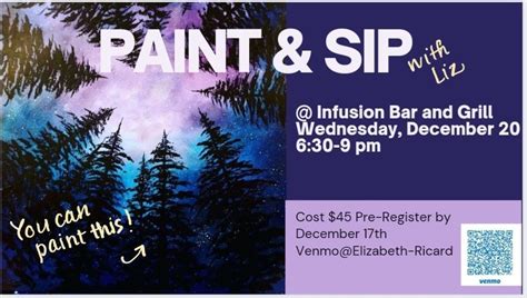 Paint & Sip , Infusion Bar and Grill, Snoqualmie, 20 December 2023 ...