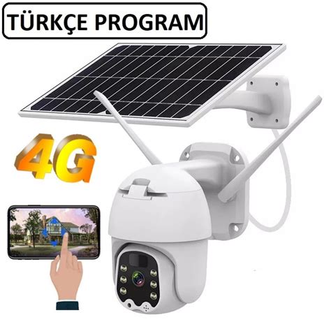 Sim Kartlı 4g Ptz 360 Hareketli Solar Güneş Enerjili 1080p Kamera ...