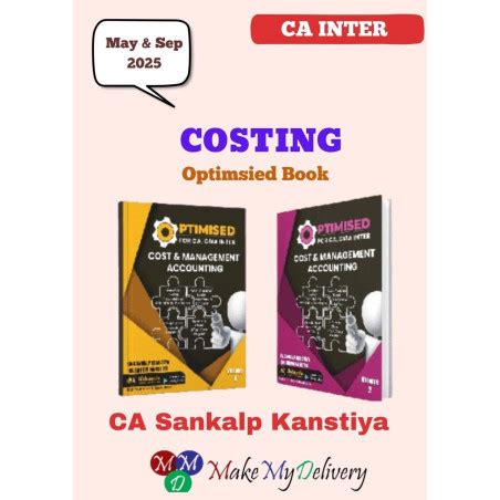 CA Inter Costing Optimised Book By CA Sankalp Kanstiya Applicable For ...