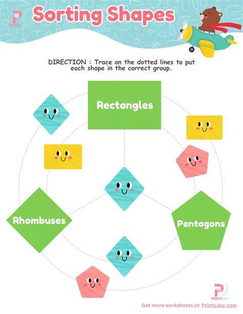 Image result for Sorting Shapes Worksheet