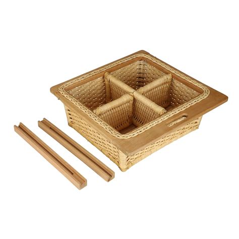 Wicker Basket for Kitchen With Double Partition | Potato Basket 22.5 x ...