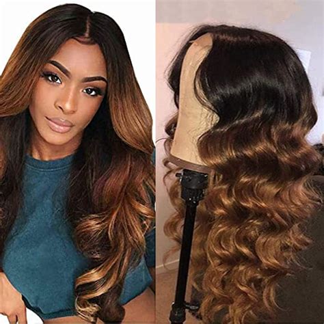 Amazon.com : 1B30 Ombre 4X4 Lace Front Wig Brazilian Remy Hair Wig ...