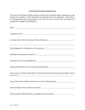 Fillable Online Ct Economic Impact Form Fax Email Print - pdfFiller