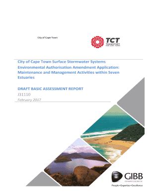 Fillable Online City of Cape Town Surface Stormwater Systems ... - GIBB ...