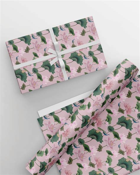 Jungle Raj Pale Pink Lotus Wrapping Sheet – Samreen Chawla Design