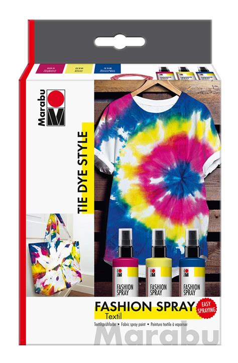 Marabu Fashion Spray Set - Tie Dye Style - Set of 3 x 100 ML Spray ...