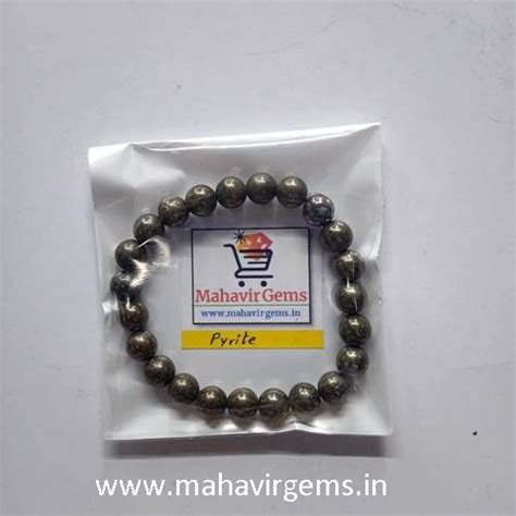 Buy Online Natural Pyrite Beads Bracelets, Astrological Bracelet, Gem ...