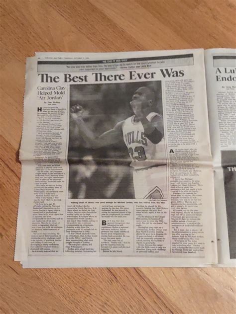 MICHAEL JORDAN CHICAGO BULLS SUN TIMES VINTAGE NEWSPAPER OCTOBER 1993 ...