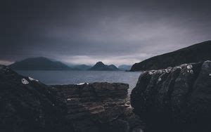 Wallpaper rocks, sea, twilight, nature hd, picture, image