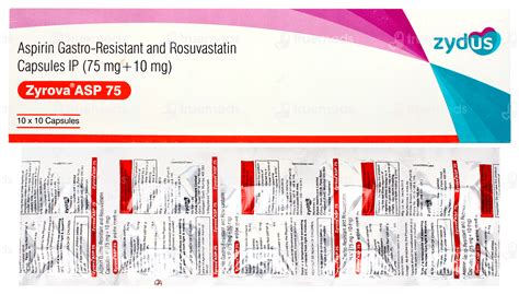 Zyrova Asp 75 Capsule 10: Uses, Side Effects, Price & Substitutes