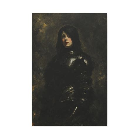 Buy Dark Academia Joan of Arc Oil Painting, Gothic Canvas Print ...