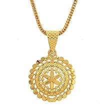 Handicraft Kottage 1gm 22Ct Gold Plated chain with Pandent | latest ...