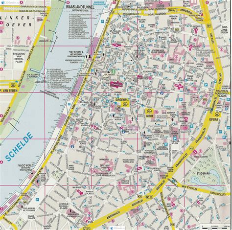 Map of Antwerp, Belgium