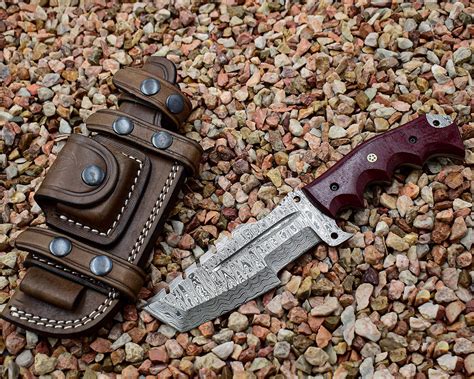 Buy STAGHORN USA Damascus tracker knife with sheath | Damascus steel ...