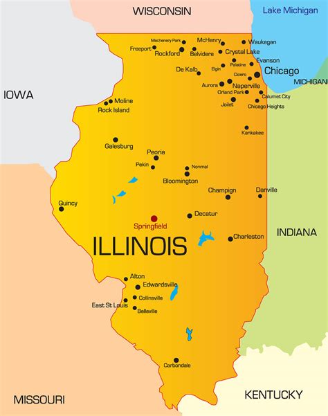 Major Cities In Illinois Map at Stanley Musso blog