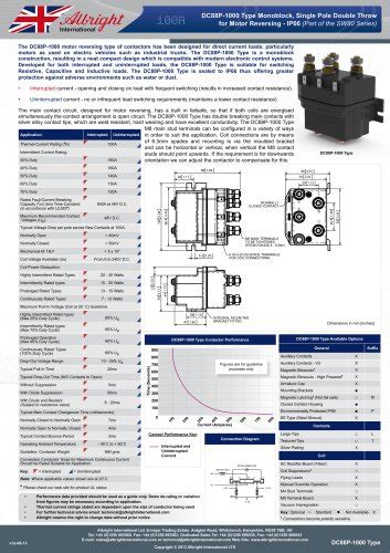 Heavy Duty DC Contactors for Power Distribution Centres SW80, SW82 ...