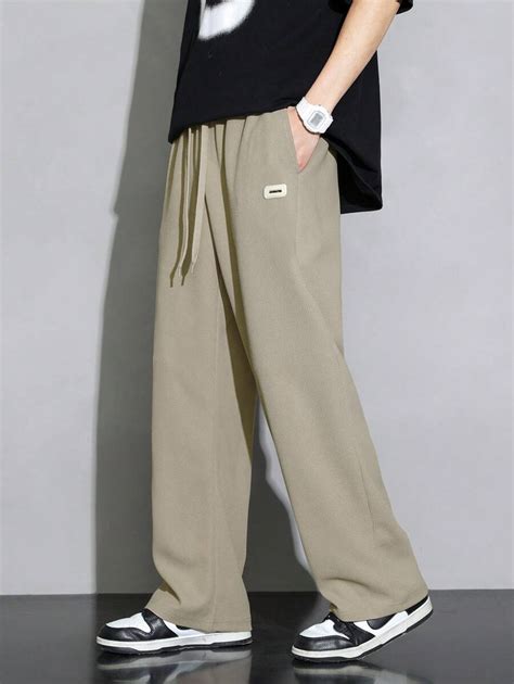 Men's New Casual Checkered Versatile Straight Leg Pants | SHEIN USA