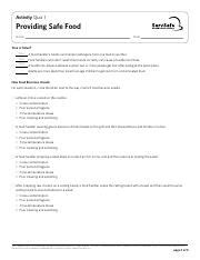 Image result for ServSafe Label Homework Answer Key