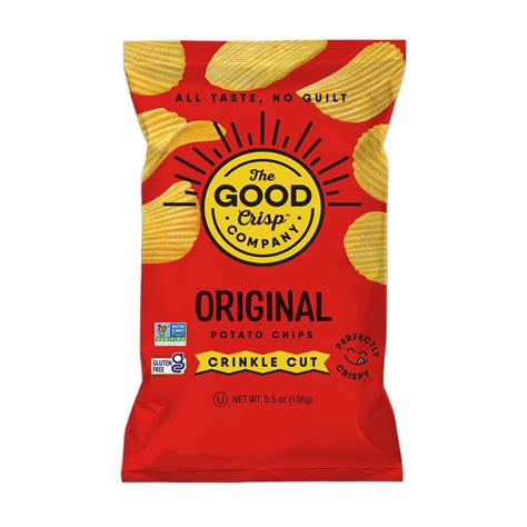 The Good Crisp Company Gluten Free Original Crinkle Cut Potato Chips, 5 ...