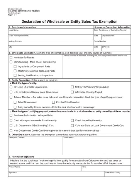 2023-2026 Form CO DR 5002 Fill Online, Printable, Fillable, Blank ...