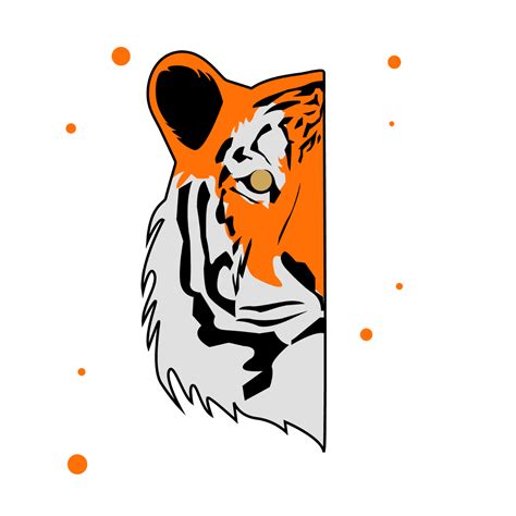 Free Half Tiger Clipart Template to Edit Online