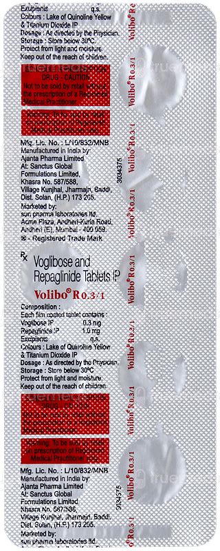 Volibo R 1/0.3 MG | Order Volibo R 1/0.3 MG Tablet Online at Truemeds