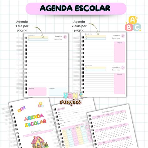 Arquivo Digital - Agenda Escolar Bobbie Goods 2026 - 2 | Elo7