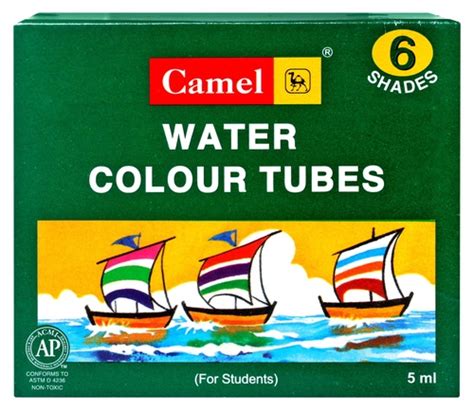 Camel Water Colour Tubes Assorted 6 Shades
