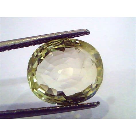 8.99 Ct Unheated Untreated Natural Ceylon Yellow Sapphire Pukhraj